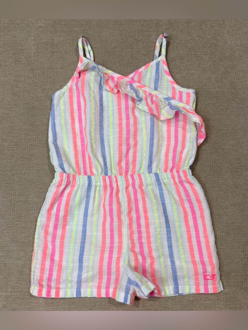 Vineyard Vines Toddler Girls' Striped Ruffle Romper 4T